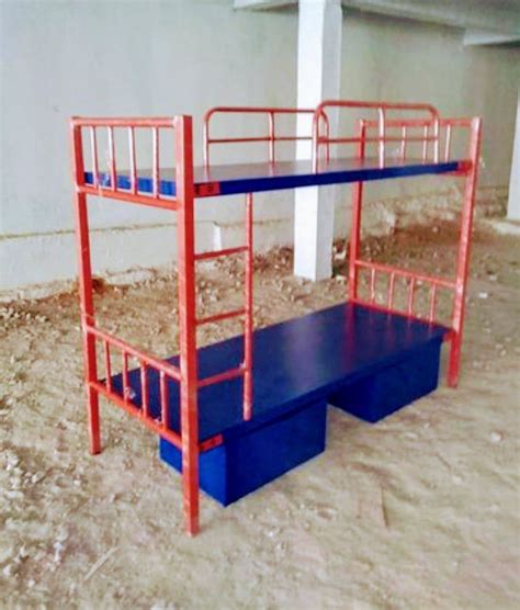 Mild Steel Twin Over Full Ms Bunk Bed With Storage Lockers Suitable