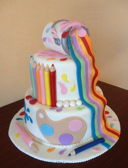 Birthday cake slice drawing images and clip art. 10 Awesome Art-Themed Cakes - Counting Candles