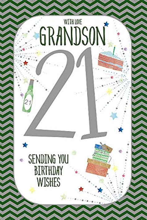 With Love Grandson 21st Birthday Card Occasion Cards
