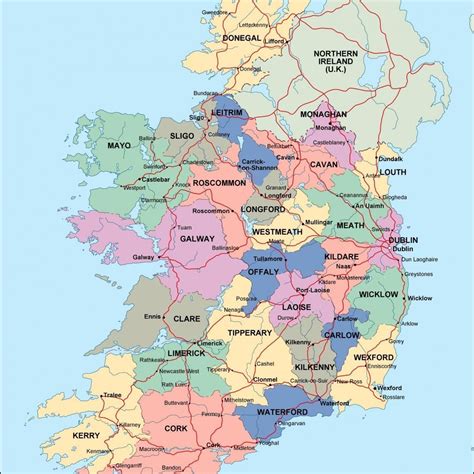 Political Map Of Ireland Nations Online Project Images And Photos Finder
