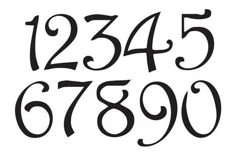 Number Stencil 1 Harrington Font Numbers 0 9 For Painting Signs