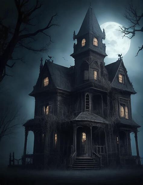 Premium Ai Image Haunted House In The Woods