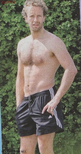 Male Celebrities Chris Martin From Coldplay Shirtless Wearing An