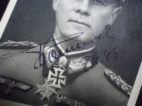 Erwin Rommel Signed Photo Sjs Militaria