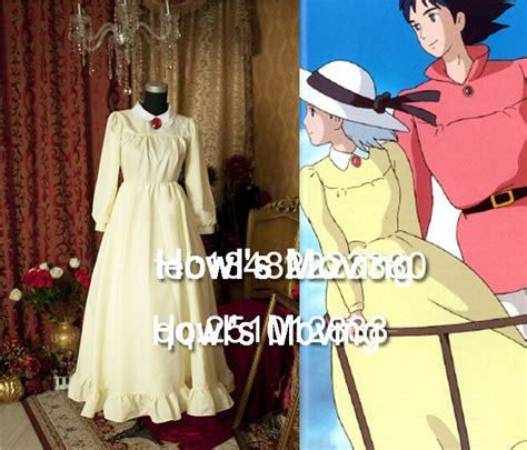 Howl S Moving Castle Sophie Hatter Yellow Dress Cosplay Costume On