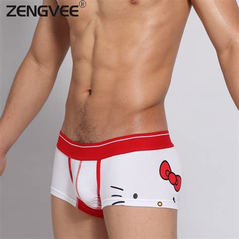 Free Shipping Men Cartoon Hello Kitty Cotton Boxers Shorts Boxer