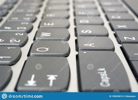 Closeup Of A Computer Keyboard In Perspective Stock Photo Image Of