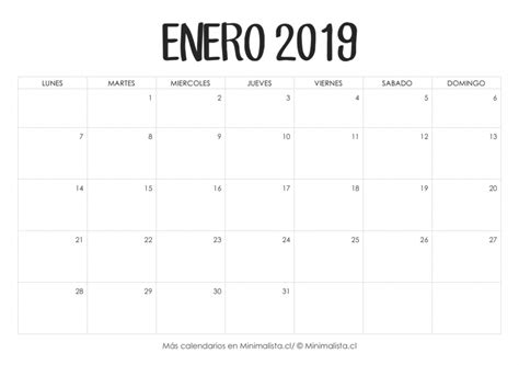 Calendario Enero 2019 Para Imprimir Calendario Ideas De Calendario