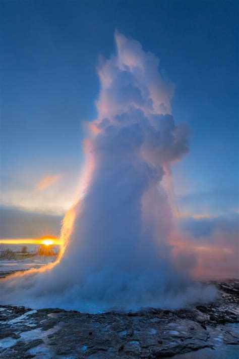 Geysir Sunrise Iceland Joseph C Filer Photography