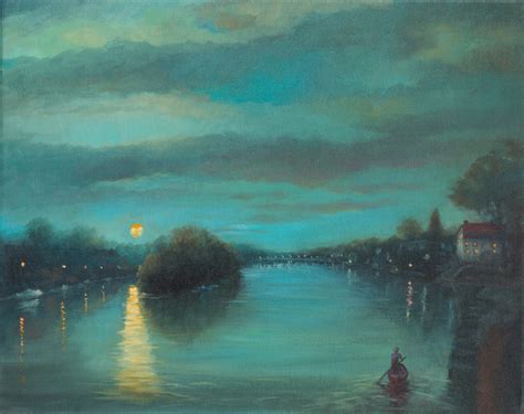 Richmond Dusk Lee Campbell As Art Print Or Hand Painted Oil