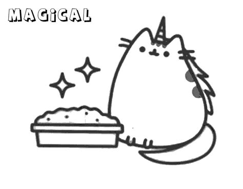 Pusheen Cat Birthday Coloring Pages Free Printable Coloring Pages