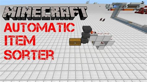 Minecraft Bedrock Redstone Automatic Item Sorting Tutorial Youtube