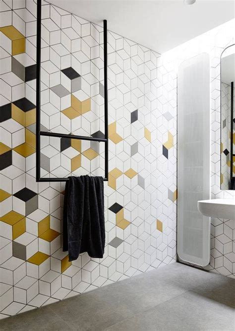 Trend We Love Geometric Falling Block Tile Geometric Tiles Bathroom