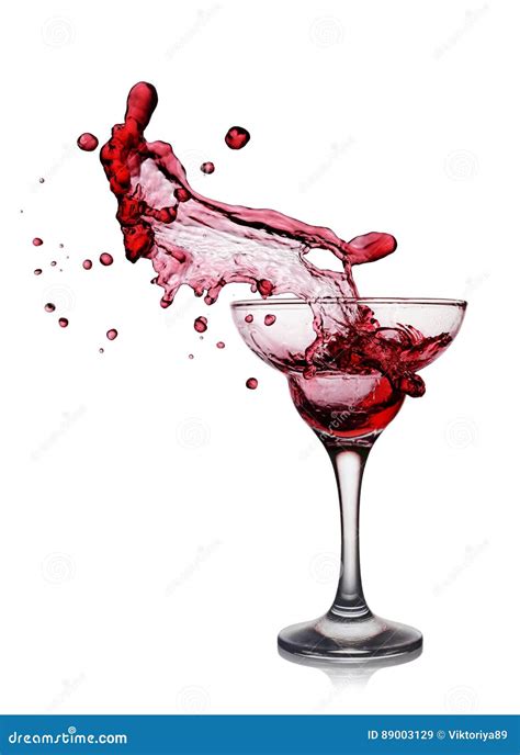 Splash In Glass Of A Pink Alcoholic Cocktail Drink Stock Image Image Of Food Margarita 89003129