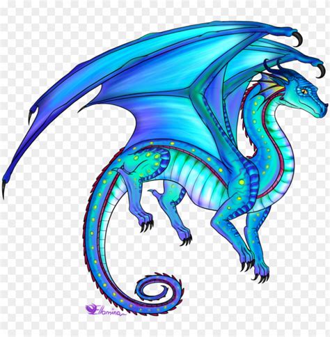 Blue Drawing Fire Vector Free Wings Of Fire Seawing Rainwing Hybrid Png Image With Transparent