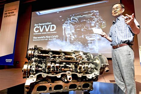 Hyundai Motor Unveils New Cvvd Engine Valve Control Technology A World
