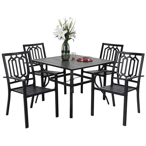 Shop for folding metal bistro chairs online at target. MF Studio 5-Piece Metal Patio Outdoor Table and Chairs ...
