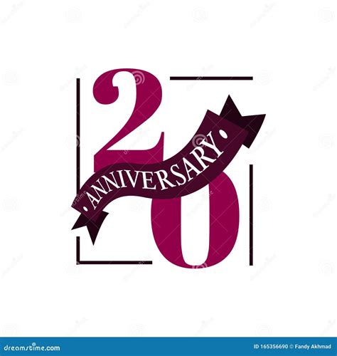 20th Anniversary Vector Logo Illustration 20 Years Anniversary