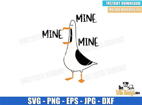 Seagull Mine Mine Quote SVG Dxf Png Finding Nemo Disney Movie Logo