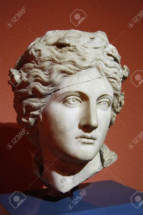 Beautiful Greek Antique Head Sculpture Of Young Man Antalya