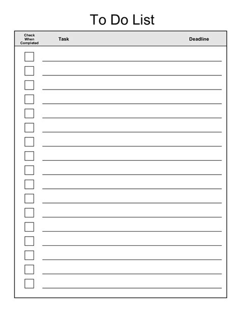 Free Printable To Do Checklist Template Paper Trail Design Free