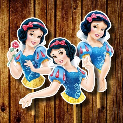 Printable Princess Snow White Cupcake Toppers Disney Cupcake Toppers