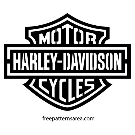 Harley Davidson Logo Stencil Vector Freepatternsarea Harley