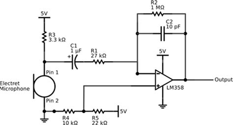 Electret Condenser Microphone Circuit Diagram Wiring Draw And Schematic