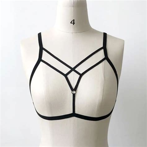 1 pc sexy women s elastic bandage bra summer elastic suspender bra cage crop top body bralette