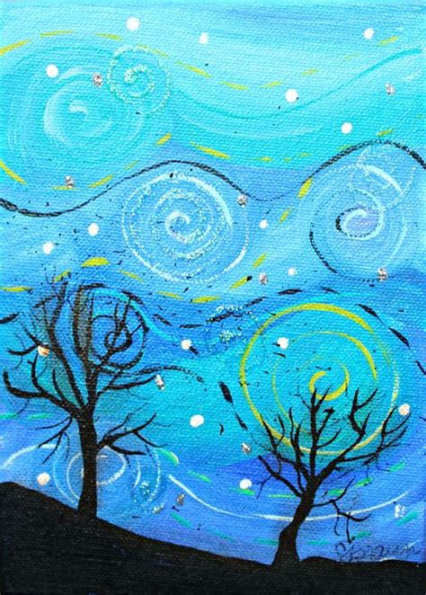 Night Sky Funky Picasso Paintings And Prints Landscapes And Nature
