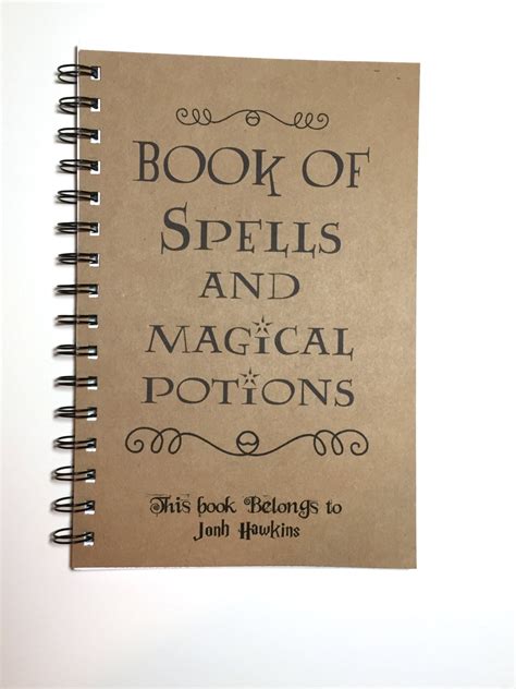 Book Of Spells And Magical Potions Harry Potter Inspired