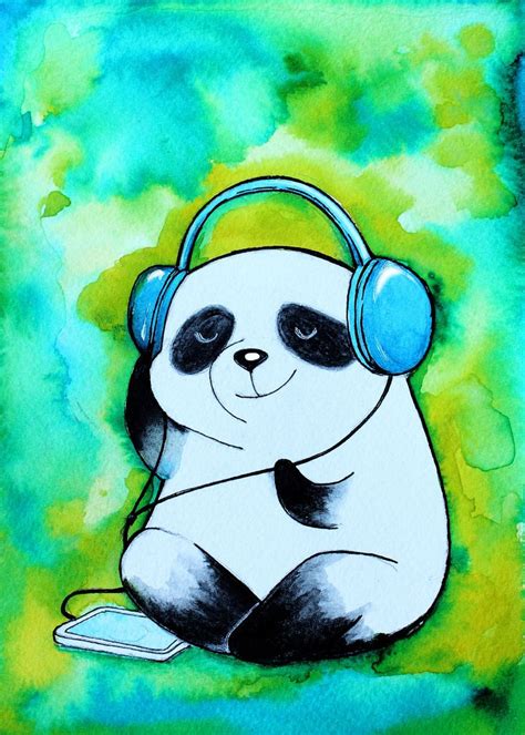 Panda Music Cartoon Panda Panda Nursery Panda Love