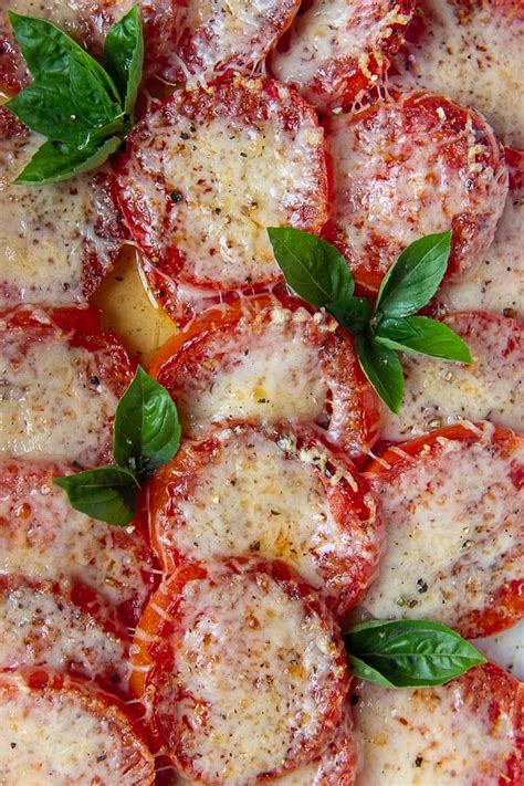 Cheesy Baked Tomatoes In 10 Minutes With Cheese Quick Broiled Or