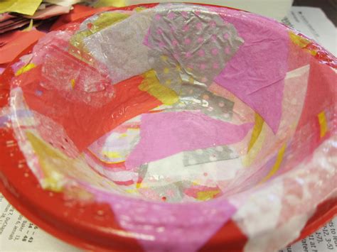 Tissue Paper Bowls Paper Mache Art Is Basic An Elementary Art Blog
