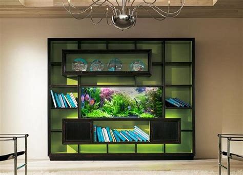 Unusual Built In Aquariums Adding Beautiful Green Ideas To Home Decorating