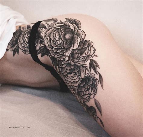Peonies On Girls Side Best Tattoo Design Ideas