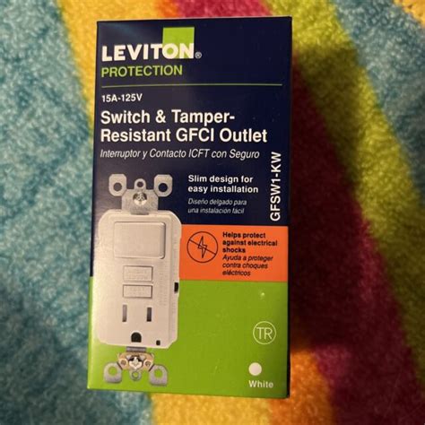 Leviton ‎gfsw1 Kw 15 Amp 125 Volt Combo Self Test Tamper Resistant Gfci