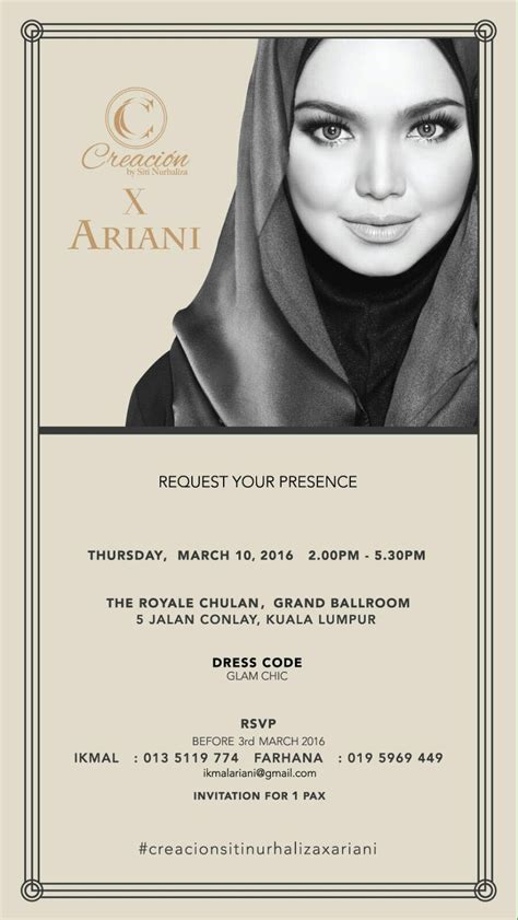 They may be used so that we can show you our advertisements on third party sites, measure the effectiveness of those advertisements, or exclude you from display advertising. Ariani x Creacion by Siti Nurhaliza Fashion Show 2016 ...