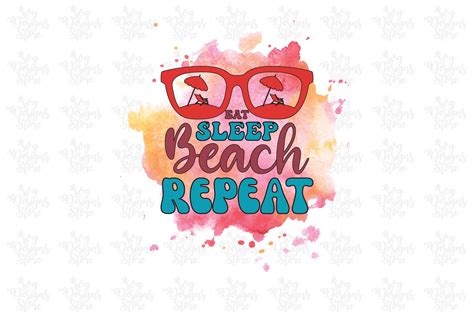 Eat Sleep Beach Repeatsummer Graphic By Svgdesignsstore07 · Creative Fabrica