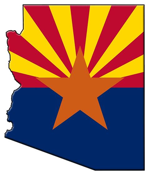 Arizona State Outline Coloring Page Arizona Map State