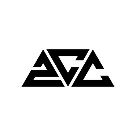 Zcc Triangle Letter Logo Design With Triangle Shape Zcc Triangle Logo