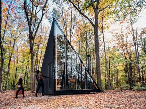 A45 Tiny Triangular Cabin In New York By Big Wowow Home Magazine
