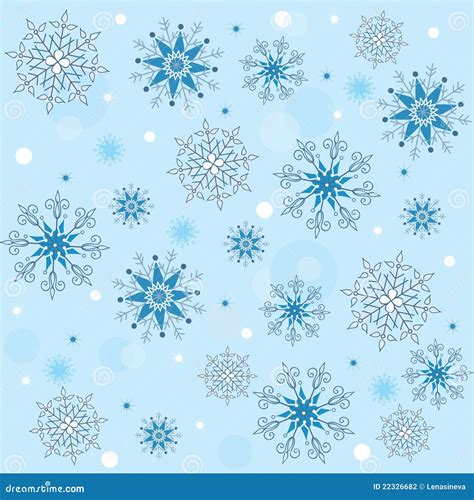 Texture Of The Snowflakes Stock Vector Illustration Of Card 22326682