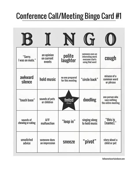 An animation will appear on screen each time a ball is drawn. Make your next meeting a little more fun. ;) | Conference call bingo, Conference call, Bingo cards