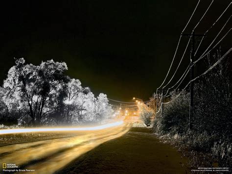 Timelapse Photo Of Road National Geographic Power Lines Light Trails