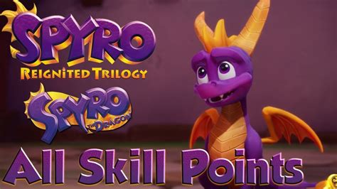 Spyro Reignited Trilogy All Skill Points Spyro The Dragon Youtube