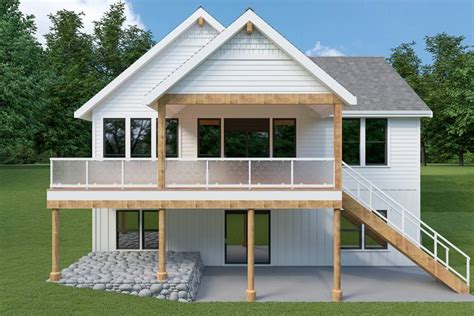 Affordable Walkout Basement Craftsman Style House Plan 7894 7894