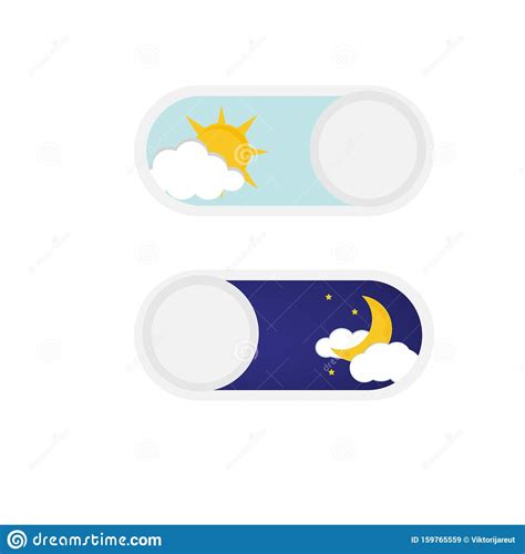 Day Night Concept Sun And Moon Day Night Icon Stock Illustration