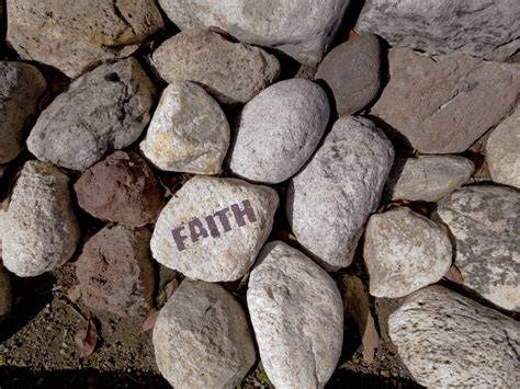 Faith Written On Rock Free Stock Photo Public Domain Pictures