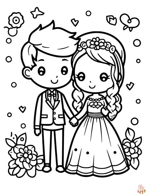 Free Printable Wedding Coloring Pages Gbcoloring